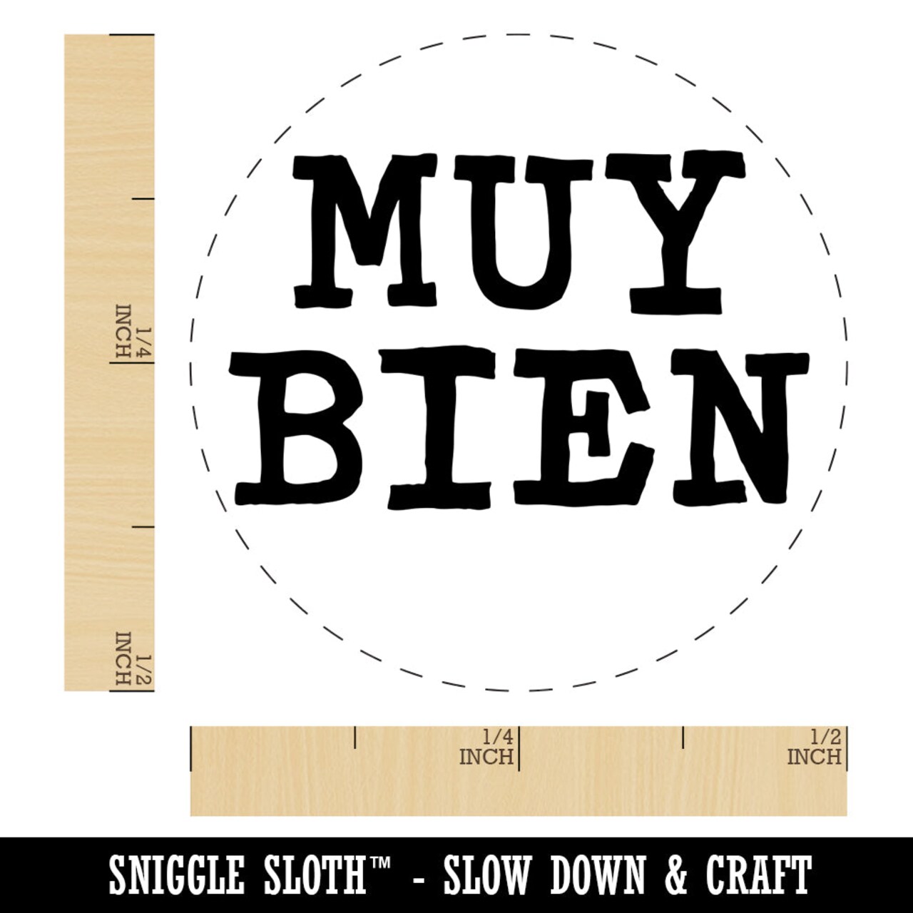 Muy Bien Very Good Spanish Text Self-Inking Rubber Stamp for Stamping Crafting Planners